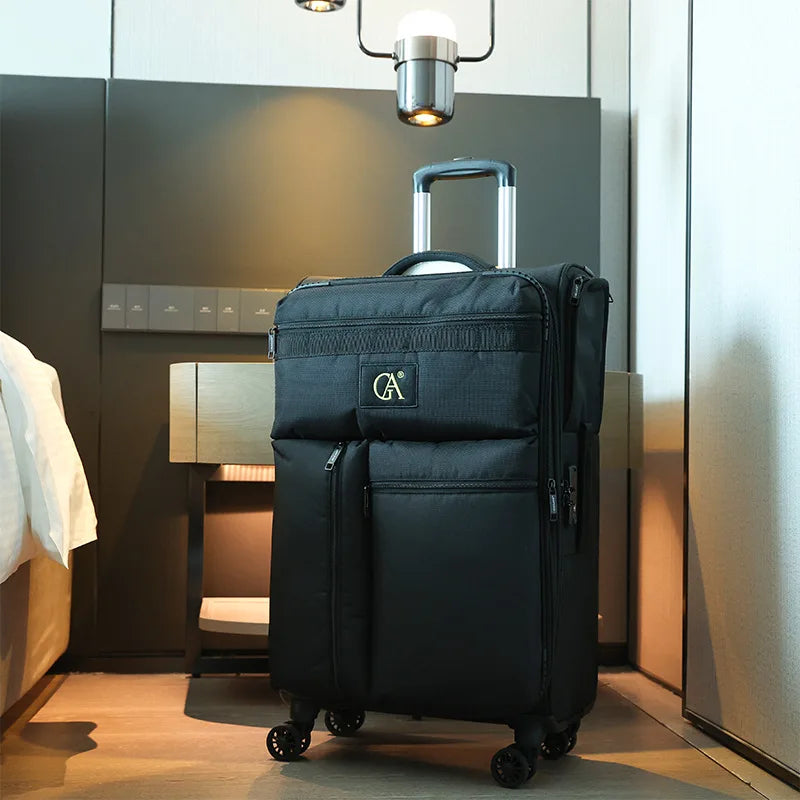 20"24"28" Inch Super Light Oxford Expandable Waterproof Travel Check in L Larger Suitcase Rolling Luggage with Wheels