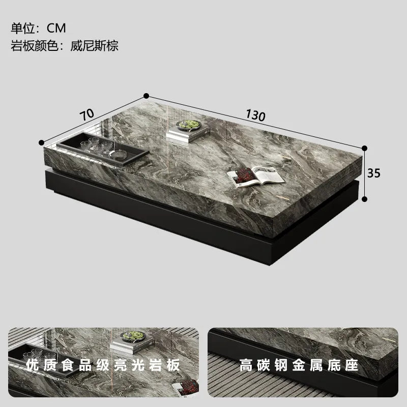 Italian Luxury Coffee Table Decoration Designer Clear Aesthetic Coffee Table Minimalist Space Saving Meubles Home Furniture
