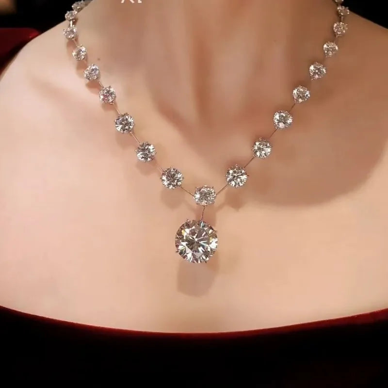 Necklaces - Zircon Stone - Sterling Silver 925 - Silver | KIMLUD