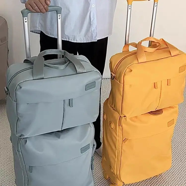 Superlight Ox Cloth Bagging Car 20inch Che-in Baggage Silent Universal Wheel Lightweight Travelling Suitcase for Men An...