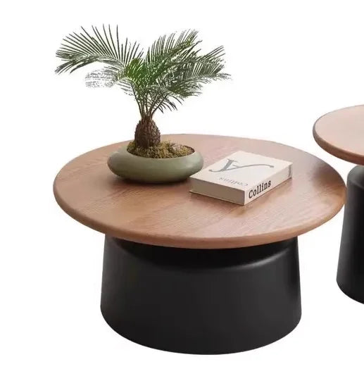 Nordic Wood Coffee Table With Storage — Natural Oak | KIMLUD