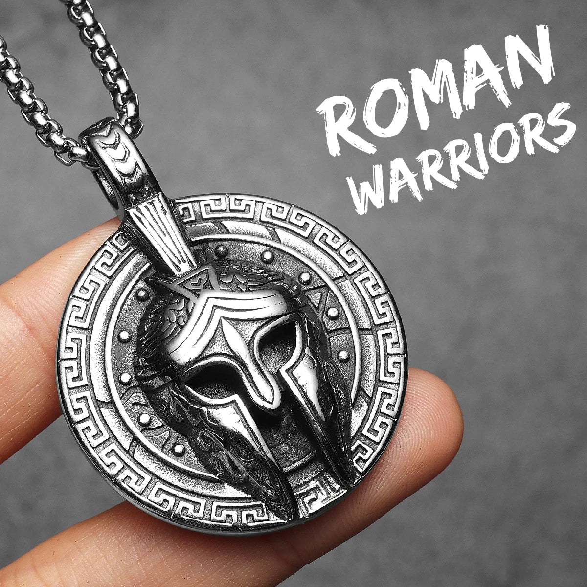 Roman Warriors Amulets Men Necklaces Stainless Steel Pendant Chain Women Punk Fashion Jewelry New In Accessories Gifts Wholesale