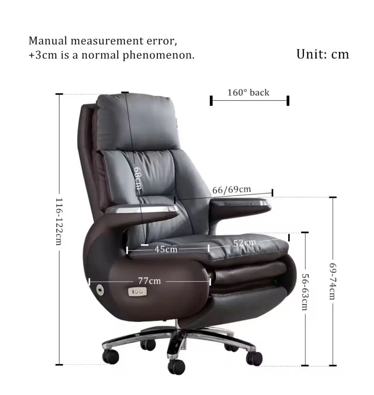 Synthetic Leather Executive Swivel Chair High Back — Black | KIMLUD