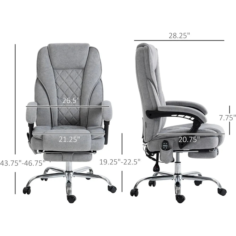 KIMLUD, Heated Vibration Massage Reclining Swivel Desk Chair with 6 Points and Adjustable Features for Comfortable Computer Use, KIMLUD Womens Clothes