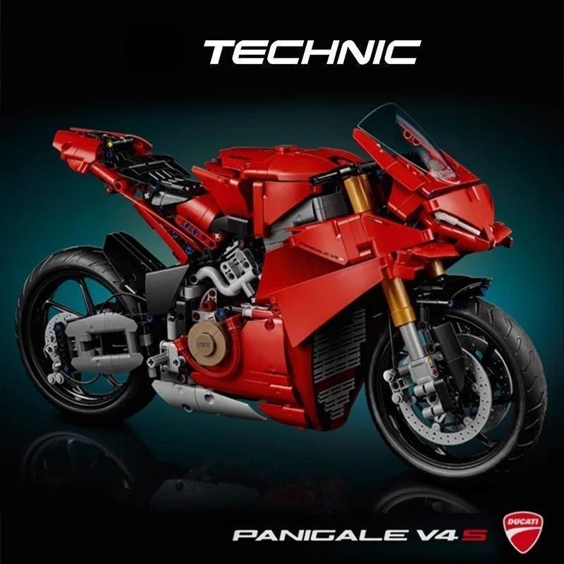 1603 particles; super cool Ducati motorcycle model display piece; educational building block toys for boys as gifts