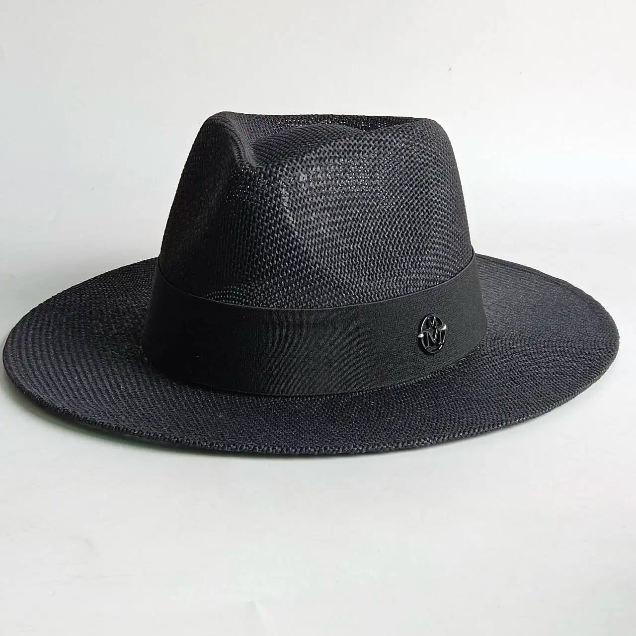 Summer straw hat French elegant seaside travel sun hat bow ribbon flat top large brim straw hat  hats for women