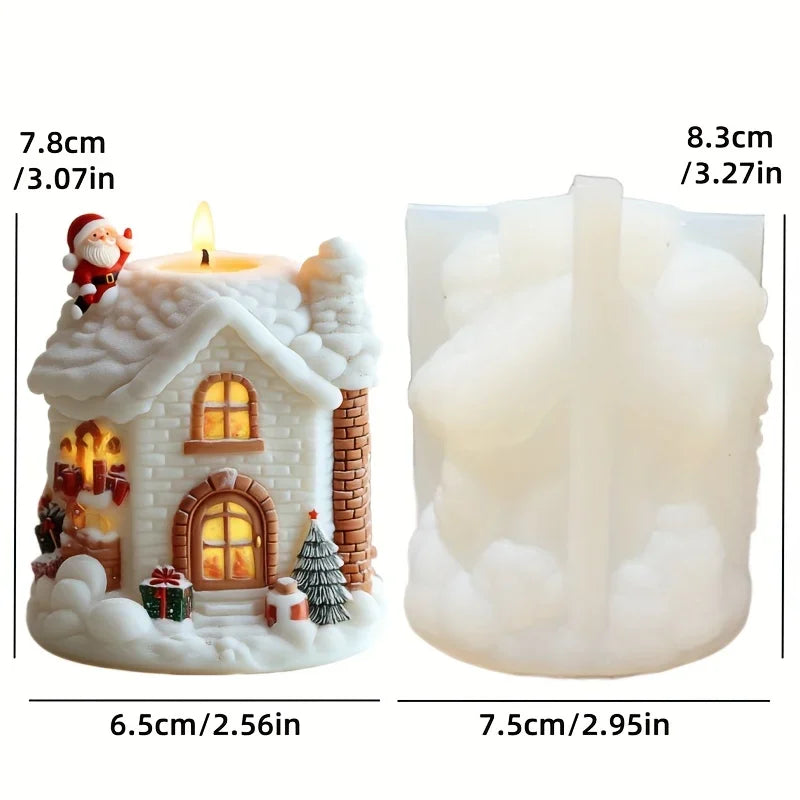KIMLUD, Santa Claus Sleigh Spherical Candle Silicone Mold Santa Claus Elk Scented Candle Mould Santa Claus Sleigh Resin Plaster Molds, KIMLUD Womens Clothes