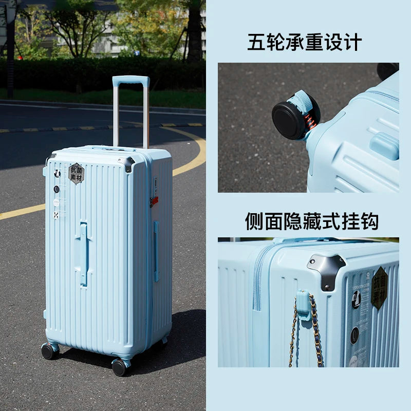 Suitcase 30" Large Capacity Luggage Men and Women Universal Five-wheeled Password Trolley Case Student Travel Luggage carrier
