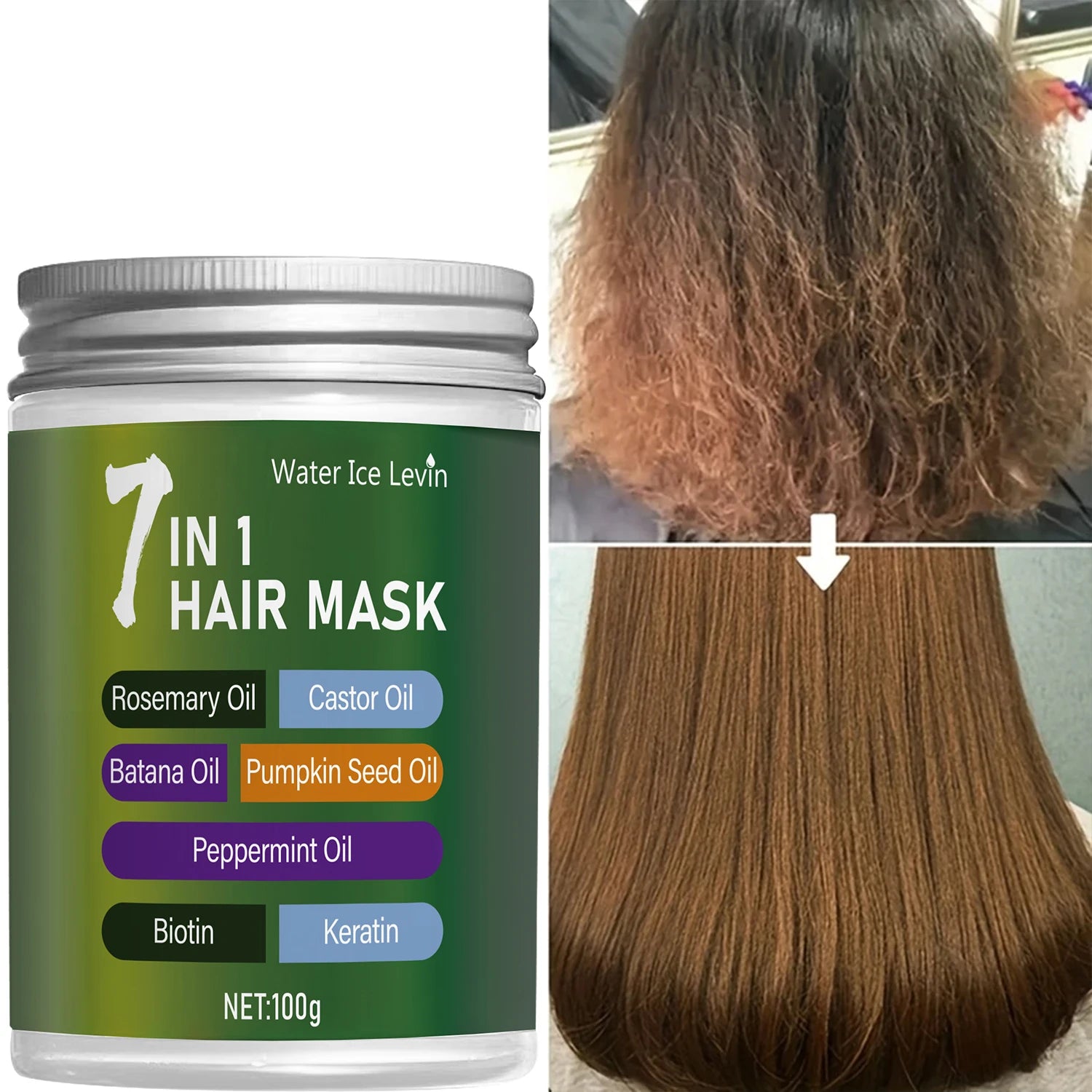 7-In-1 Hair Mask With Biotin And Keratin — Forest Green | KIMLUD