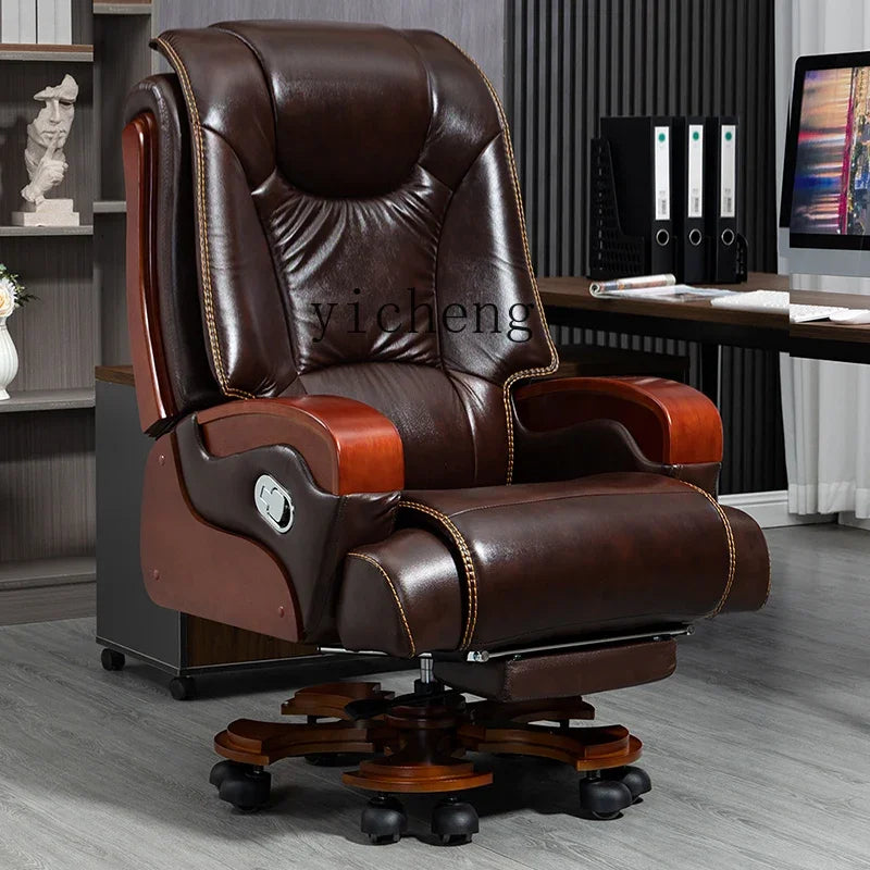 HSN boss chair office home computer leather can lie down comfortably sedentary backrest to class chair seat