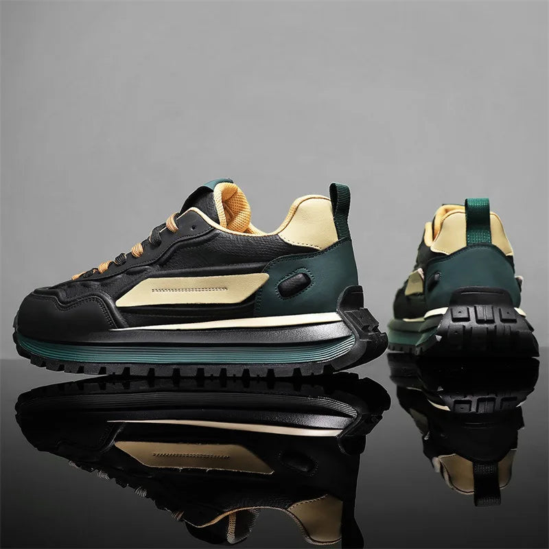 Men Sneakers Platform Casual Shoes New Lace Up Running Shoes Outdoor Non-Slip Footwear Fashion Height Increasing Men Shoes