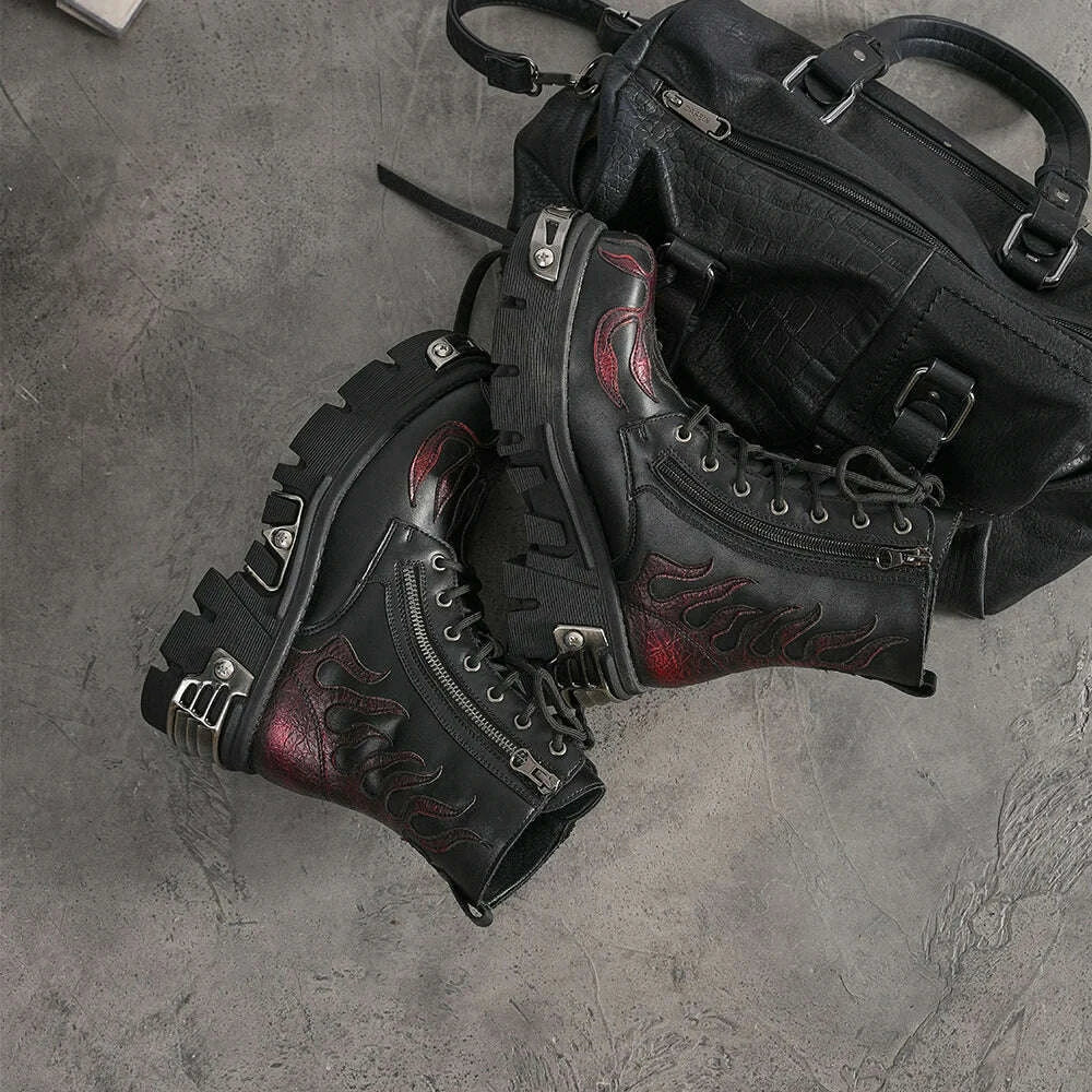 2025-new-punk-women-platform-ankle-boots-females-rock-round-toe-lace-up-fashion-retro-chunky-shoes-metal-decor-short-bootskimludkimlud-35573551