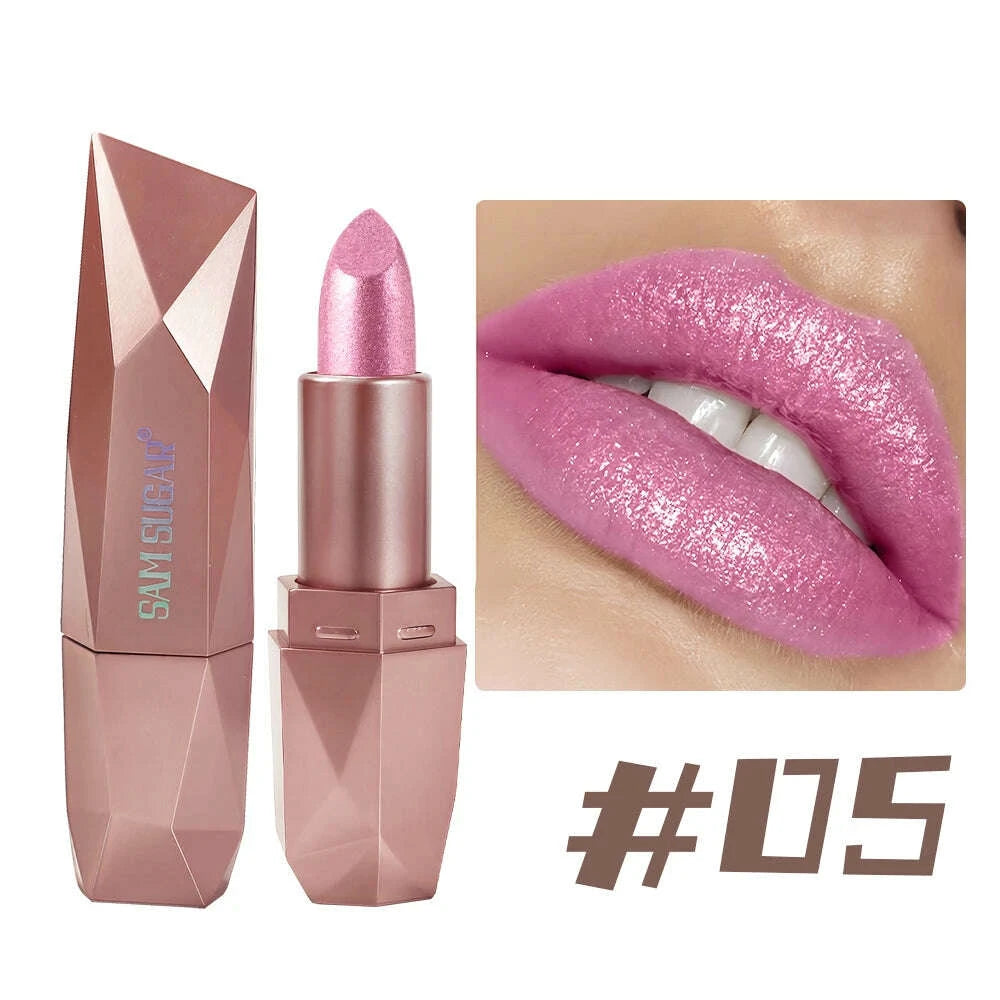 sam-sugar-6-color-dazzling-gold-moisturizing-long-lasting-lipstick-diamond-pearl-fine-sparkle-color-lipstickkimludkimlud-35575175