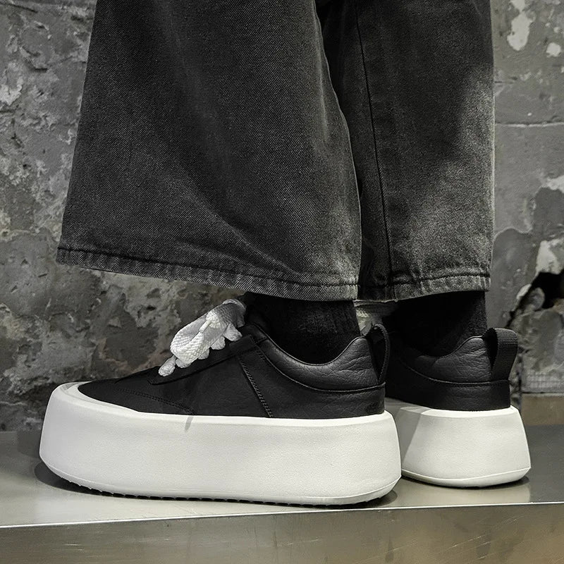 High Quality Men's Sneakers and Casual Shoes British Big Head Platform Derby Shoes Designer Loafers Shoes for Men Zapatos Hombre
