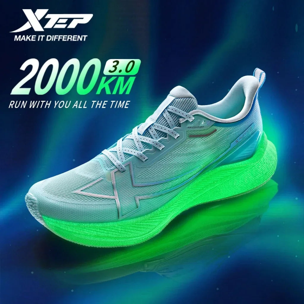 Xtep Men's Running Shoes 2000km 3.0 2025 Spring Lightweight Cushioned Wear-Resistant Training Jogging Sneakers 875119110032