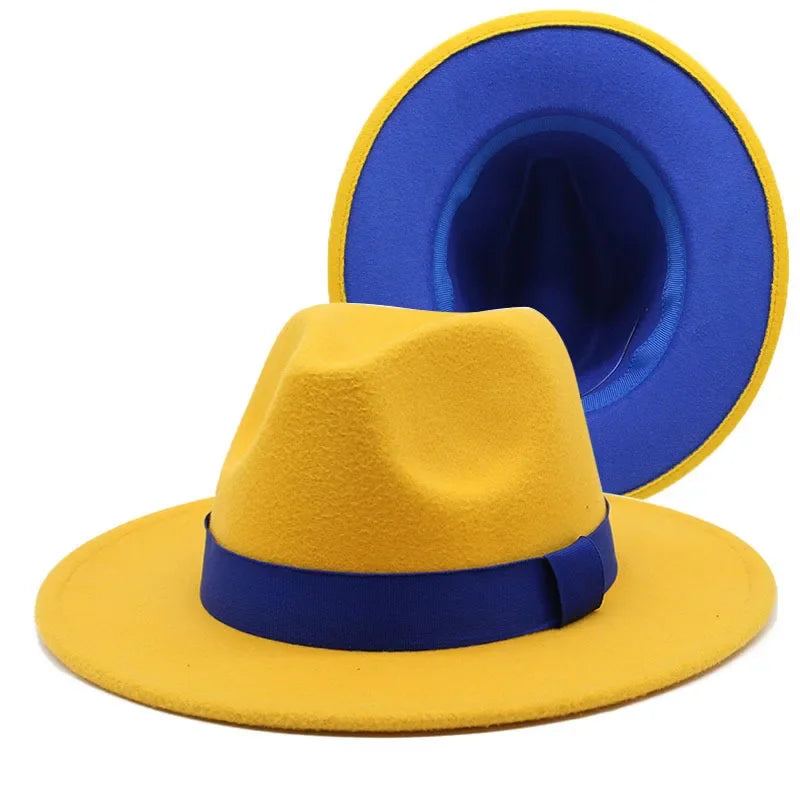 Fedora Hat – Double Sided – Polyester – Black And White | KIMLUD