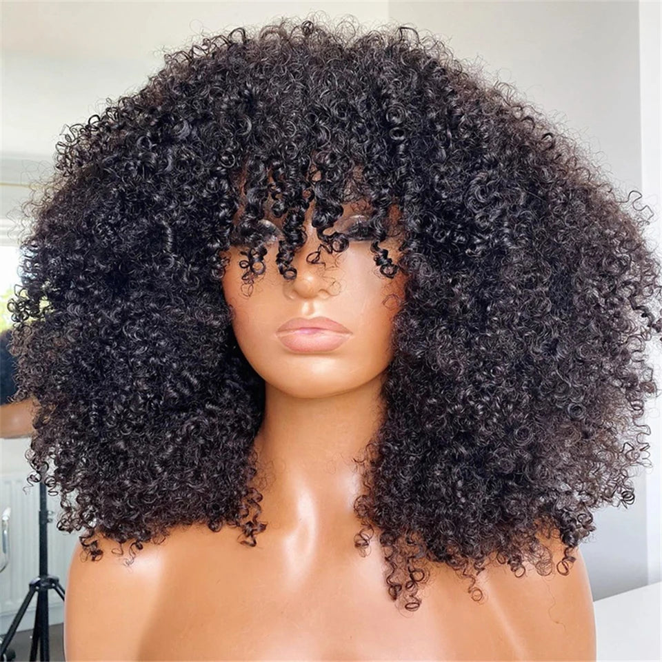 Afro Curly Bob Wig Hair Wigs And Extensions Remy Hair — Honey Blonde | KIMLUD