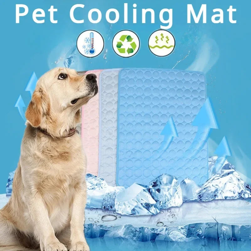 Dog Mat Cooling Summer Pad For Dogs Cat Blanket Sofa Breathable Pet Bed Washable For Small Medium Large Dogs