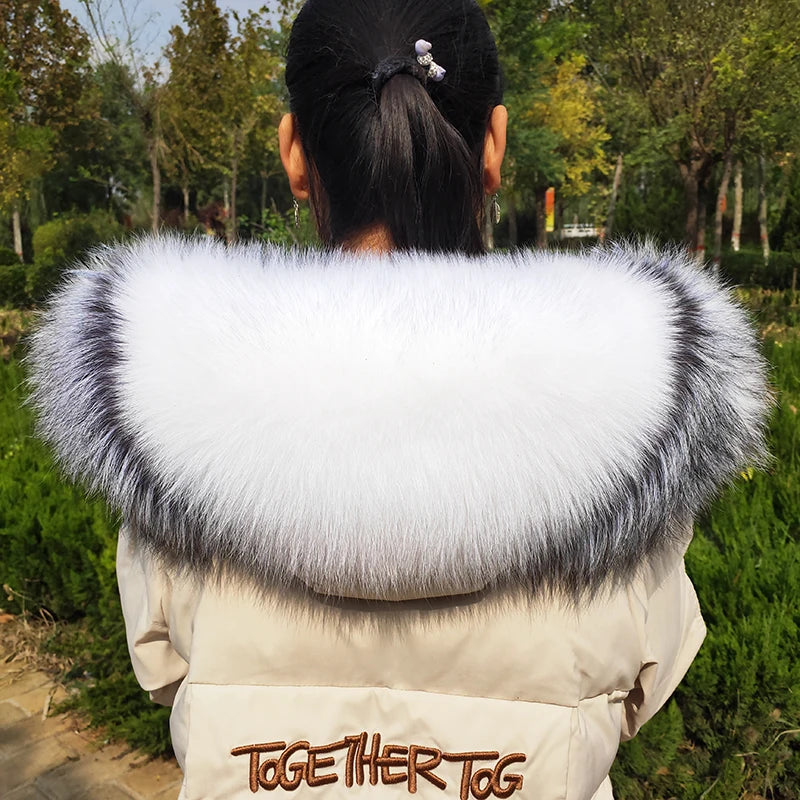 Fox Fur Collar – Hood Decor for Down Coats – Real Fox Fur | KIMLUD