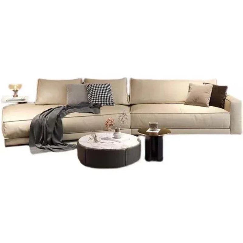 Modular Nordic Sofa Reclining Lounge — Beige | KIMLUD