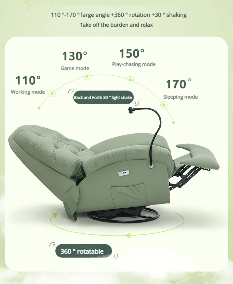 KIMLUD, Modern Multifunction Electric Leather Recliner Sofa Recliner Sofa Living Room Furniture Single Sofa Chair Wholesale, KIMLUD Womens Clothes