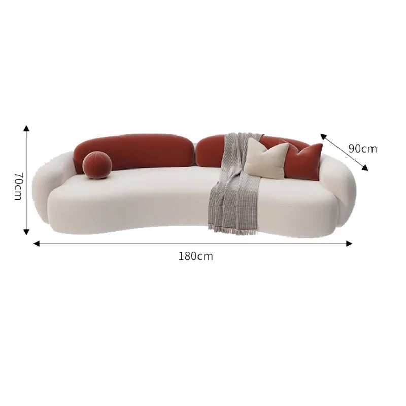 European Luxury Minimalist Contemporary Double Sofa Bed With Storage — Cream Ivory | KIMLUD