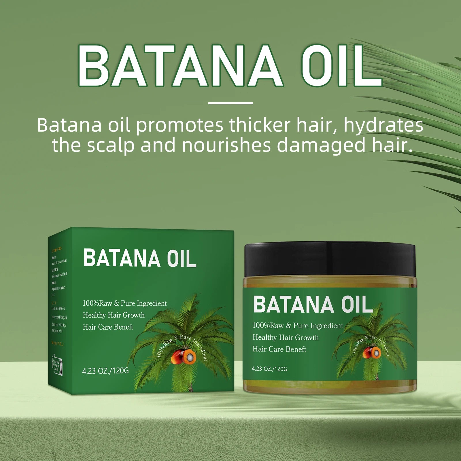 Batana Oil Shampoo and Conditioner Set Strengthens Hair — Green | KIMLUD