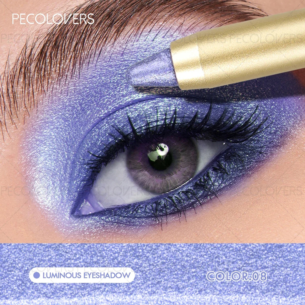 1pc High-Gloss Eyeshadow Stick - Pearly Glitter & Matte Finishes, Long-Lasting, Waterproof, Smudge-Proof, Easy Application