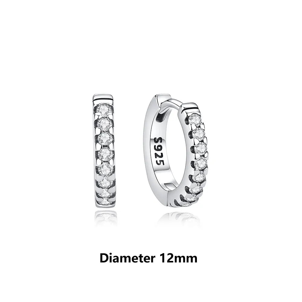 Sterling Silver Stud Hoop Earrings Crown Heart Bee — Rose Gold | KIMLUD