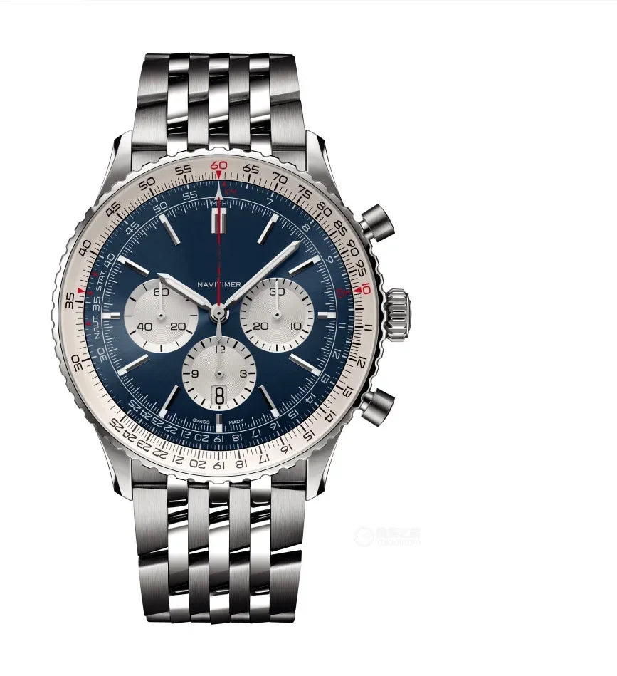 2025 Original Brand Men Watches Classic Multifunction Stainless Steel Automatic Date Watch Business Chronograph Quartz Watch