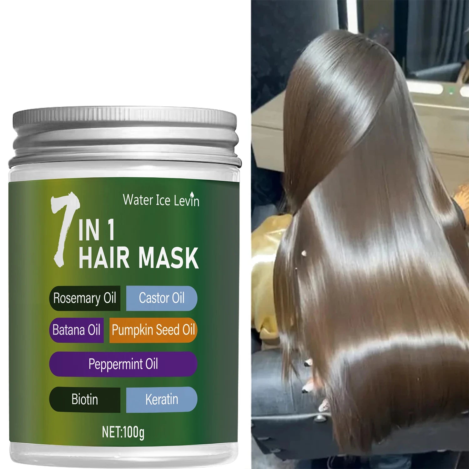 7-In-1 Hair Mask With Biotin And Keratin — Forest Green | KIMLUD