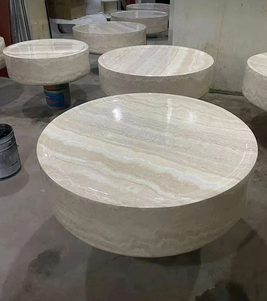KIMLUD, Clear Japanese Industrial Simple Cute Space Saving Coffee Table Unique Mesas Bajas Living Room Furniture luxury Round Side Table, KIMLUD Womens Clothes