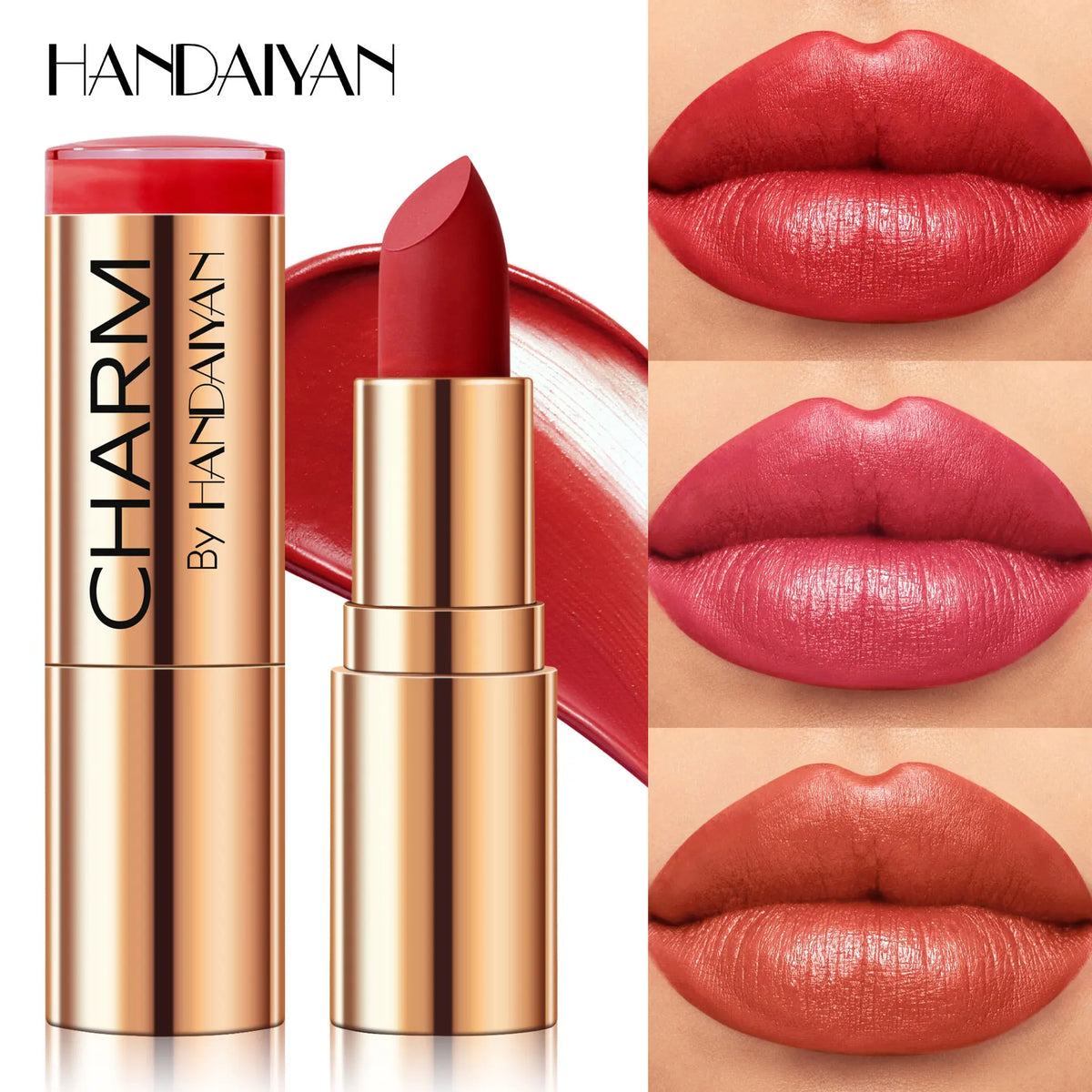 Matte Sexy Nude Red Silky Lipstick 8 Colors Waterproof Long Lasting and Nonstick Cup Moisturizing Lipstick Makeup Cosmetics 4g
