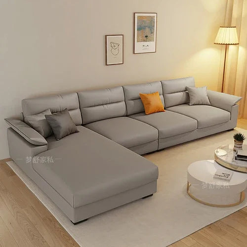Nordic Waterproof Lounger Sofa Modern Minimalist — Ivory | KIMLUD