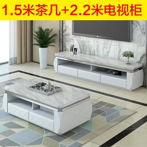 Nordic Coffee Table With Drawers And Hidden Storage — White | KIMLUD