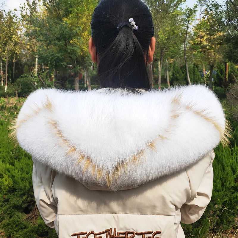 Fox Fur Collar – Hood Decor for Down Coats – Real Fox Fur | KIMLUD