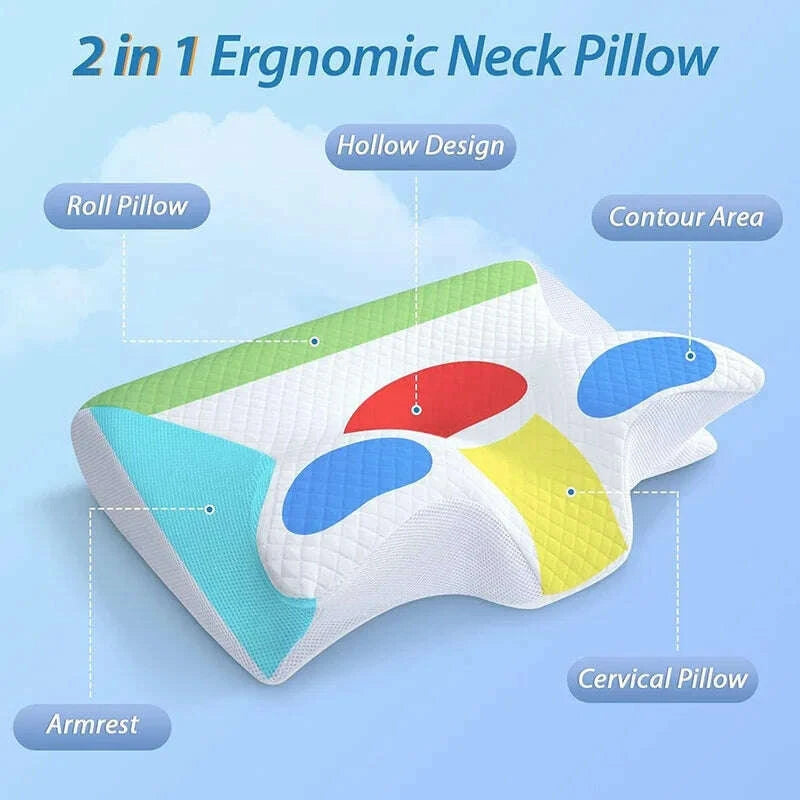 1pc-memory-foam-cervical-pillow-2-in-1-ergonomic-contour-orthopedic-pillow-for-neck-pain-contoured-support-pillowsneck-pillowkimlud-womens-fashion-34604310