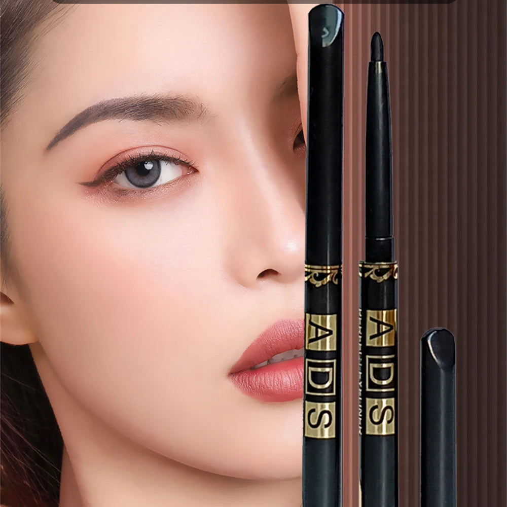 Eyeliner Pencil – 2 Pack Waterproof – Dual-Ended – Matte Black | KIMLUD