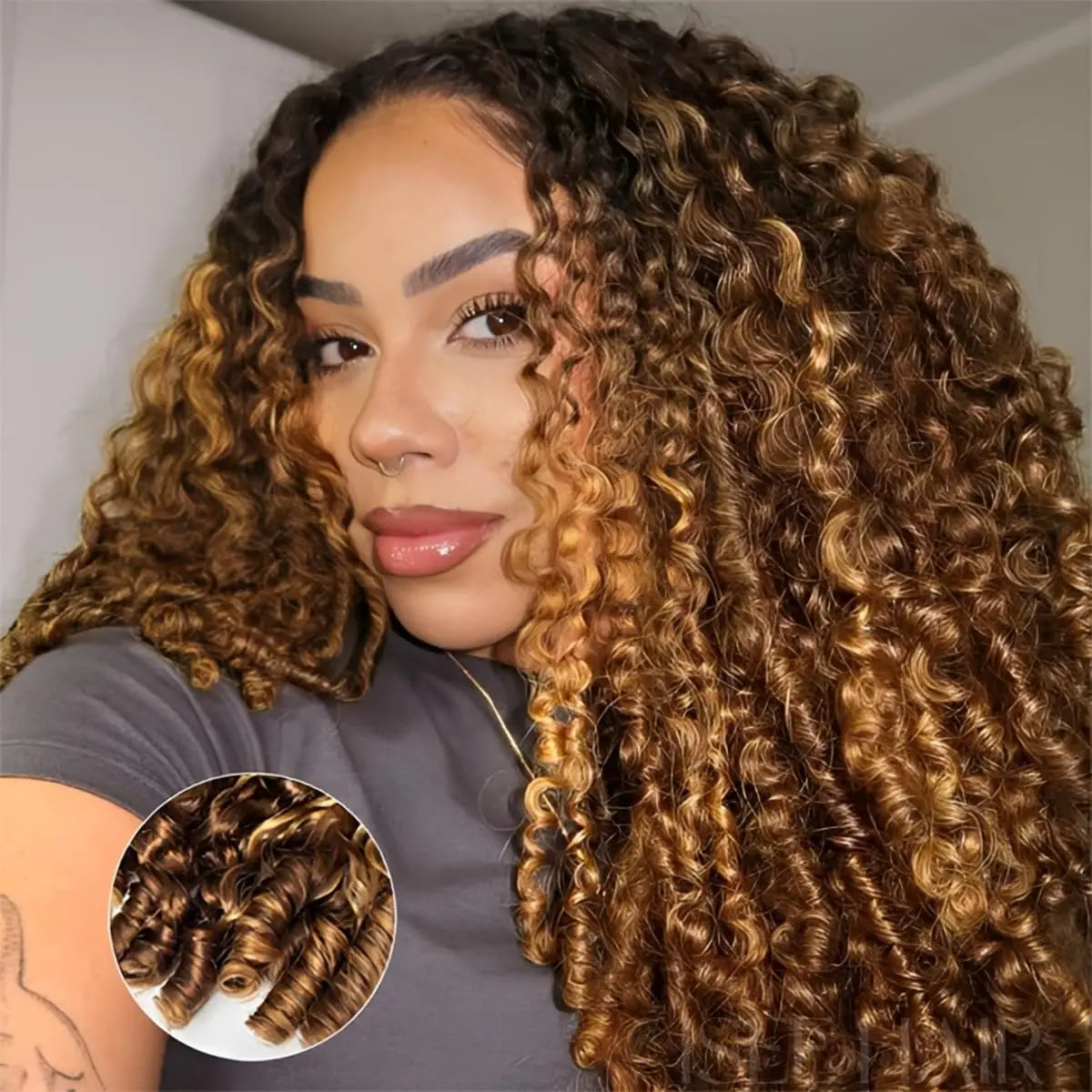 Half Wig – 3 In 1 Drawstring Glueless – Remy Human Hair – Long | KIMLUD