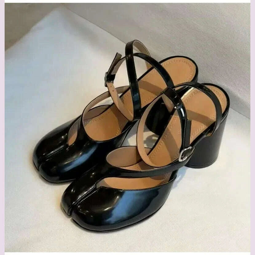 ins-style-fashion-patent-leather-split-toe-women-pumps-spring-summer-thick-high-heels-slingbacks-female-tabi-chunky-casual-shoeskimlud-womens-fashion-34621464