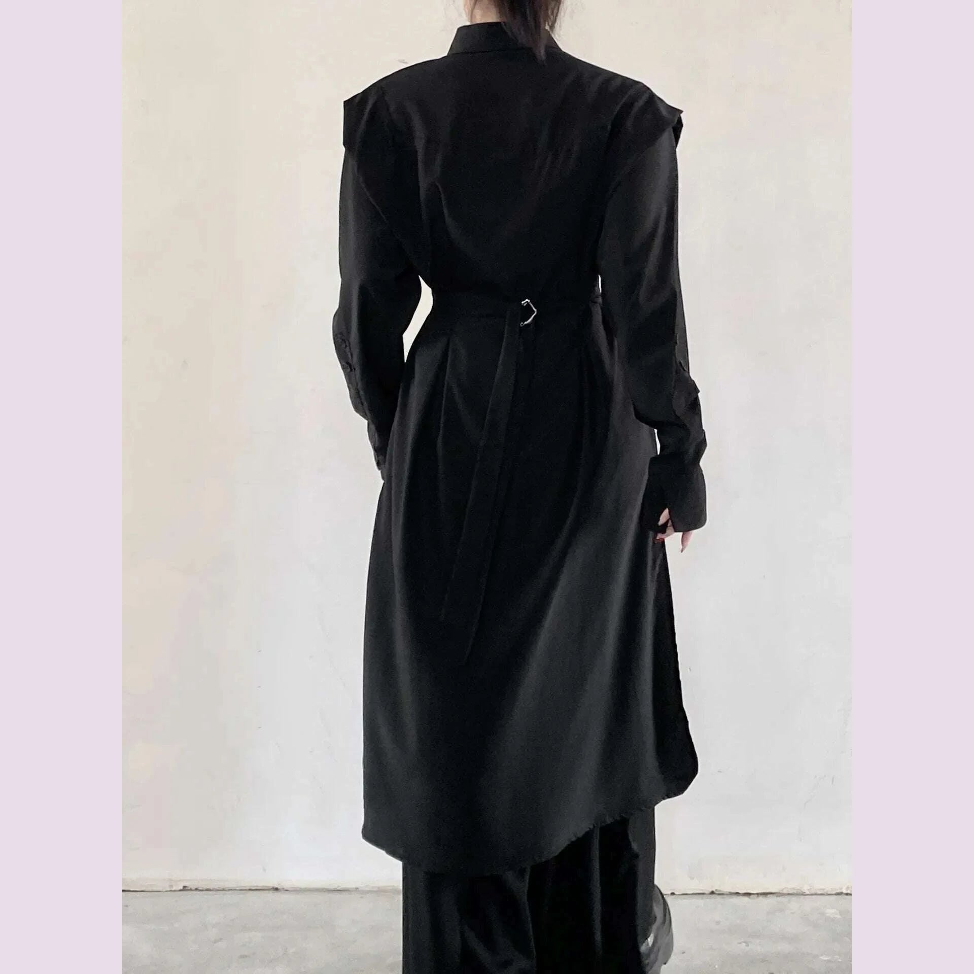long-waist-cinched-coat-shirt-for-men-and-women-straight-leg-pants-slimming-long-shirt-dress-by-none-ae-stock-in-mainland-chinkimlud-womens-fashion-34602251