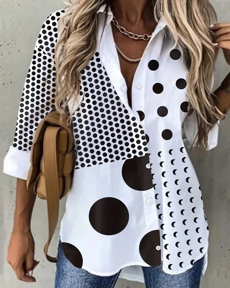 Blouse – Floral Print – Slim Silhouette | KIMLUD
