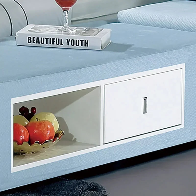 A Blau multifunktionale lagerung stoff bett tatami kombiniert weiche bett
