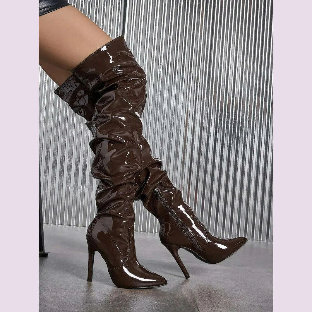 sharp-pointed-patent-leather-fashionable-womens-boots-model-walking-high-heels-boots-brown-high-top-knee-sizekimlud-womens-fashion-34624996