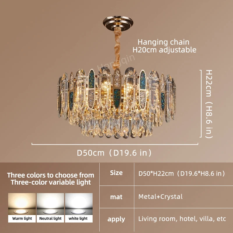 Ceiling for Dining Room Modern Led Crystal Chandelier  Ceiling Hanging Lamp for Living Room Villa Loft Pendant Lighting