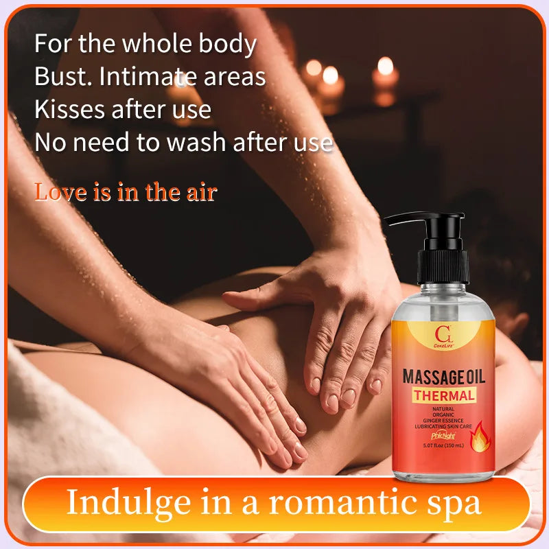 Oil-Based Massage Oil Heat Sensation For Silky Hydration And Gentle Warmth — Colorless | KIMLUD