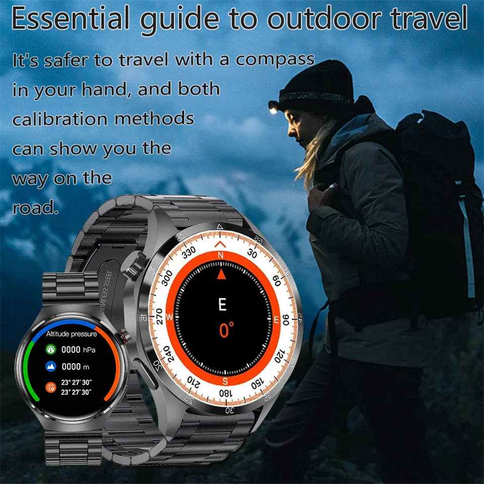 Low Price Watch 4 Pro+ Smart Watch Men AMOLED Screen Compass GPS Motion trajectory NFC Heart Rate BT Calls Smartwatch Waterproof