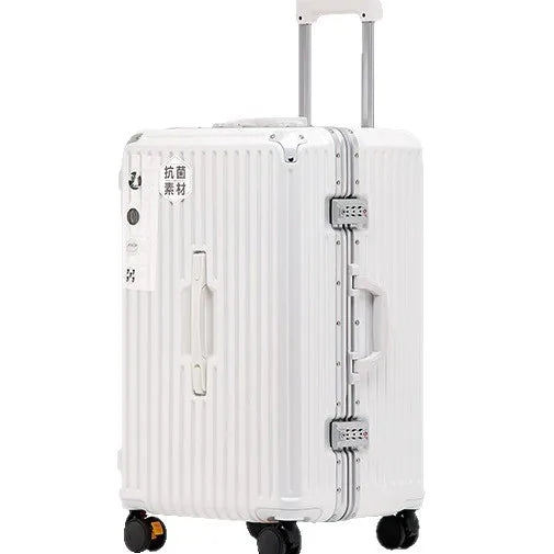 Large capacity 28-inch student thickened handle suitcase for girls, 26-inch aluminum frame travel suitcase for men