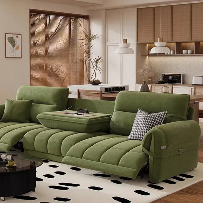 Nordic Modern Extendable Floor Sofas — Green | KIMLUD
