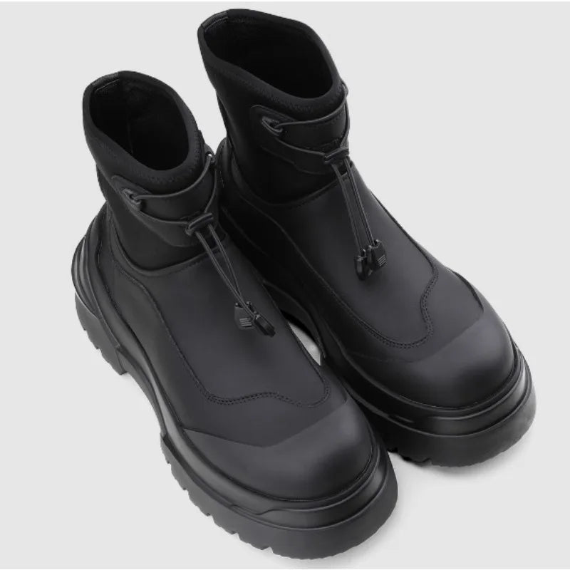 Motorcycle Boots – Non-slip Safety – Canvas Lining – Black | KIMLUD